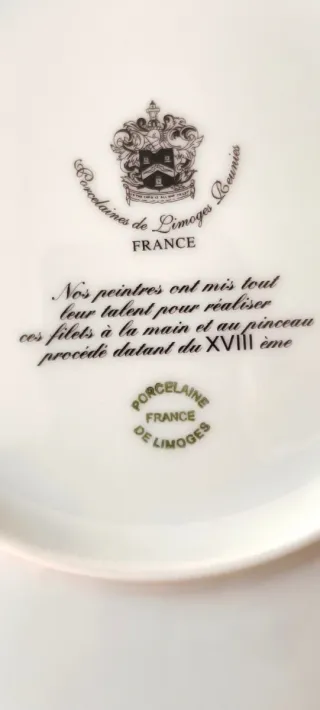 Plato Limoges Azay le Rideau