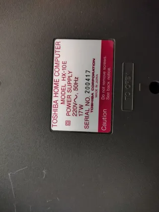 Ordenador Toshiba HX-10 MSX