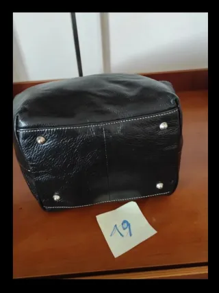 Borsa Artigianale Vera Pelle Nera