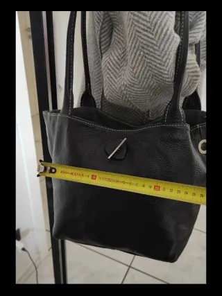 Borsa Artigianale Vera Pelle Nera