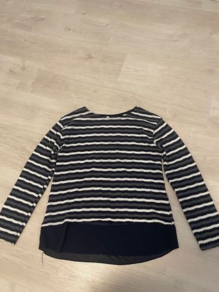 Jersey rayas azul y gris