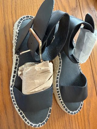 Sandália Zara Pele Preta