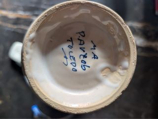 Albarelo Farmacia Antiguo Cerámica Azul 28cm