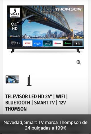Smart TV Thomson 24 HD 12V /220v Wifi Bluetooth
