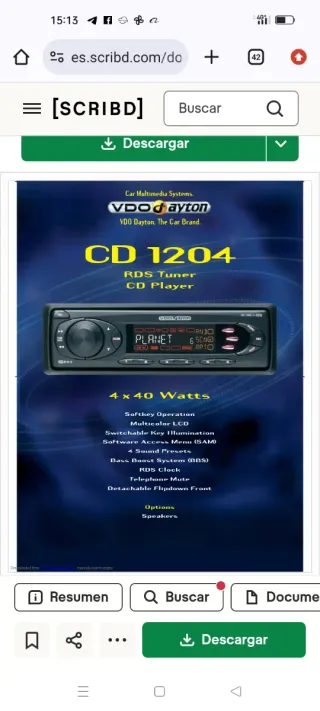 Autorradio VDO Dayton CD1204