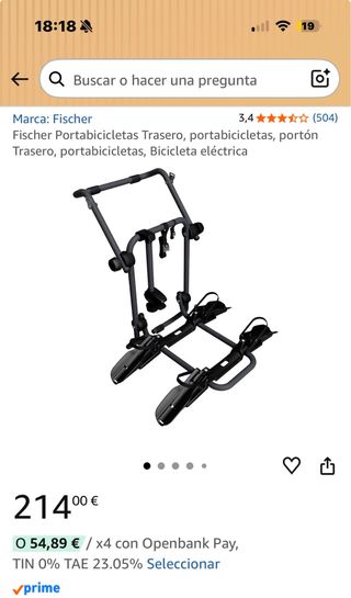 Portabicicletas Fischer 2 bicis