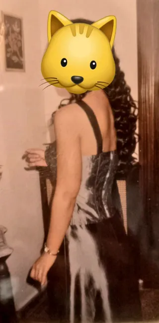 Corpiño y falda de fiesta plateado