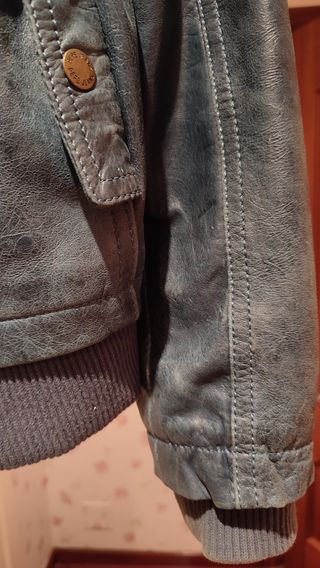 Chaqueta de piel Pepe Jeans azul