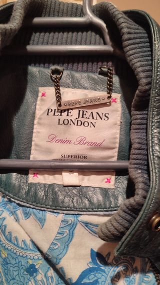 Chaqueta de piel Pepe Jeans azul