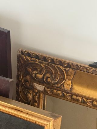 Espejo Antiguo Rectangular Dorado