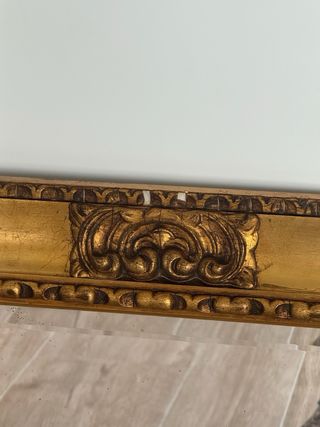 Espejo Antiguo Rectangular Dorado