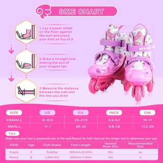 Patines Niña Rosa 4 Ruedas Luminosas