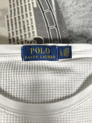 T-shirt a maniche lunghe Ralph Lauren bianco uomo