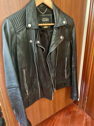 Cazadora Biker Cuero Pull&Bear Talla M