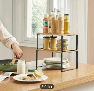 Estantes apilables de metal para cocina