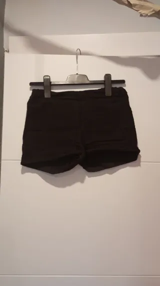 Shorts efecto vaquero negro Talla S