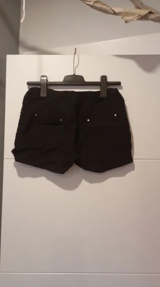 Shorts efecto vaquero negro Talla S