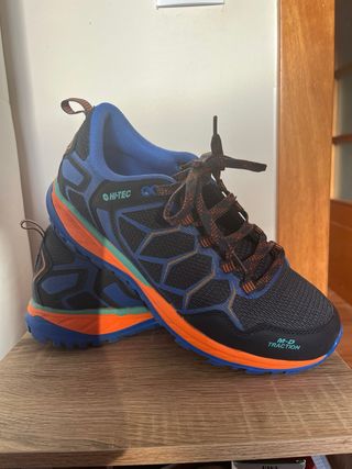 Zapatillas Hi-Tec Running Negro/Azul/Naranja