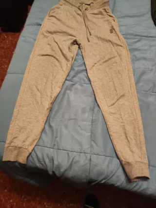 Pantalón chándal fino mujer gris