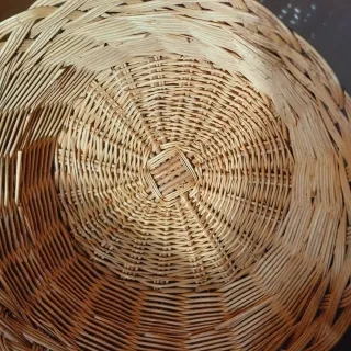 Cestos capazos de mimbre antiguos lote de 3