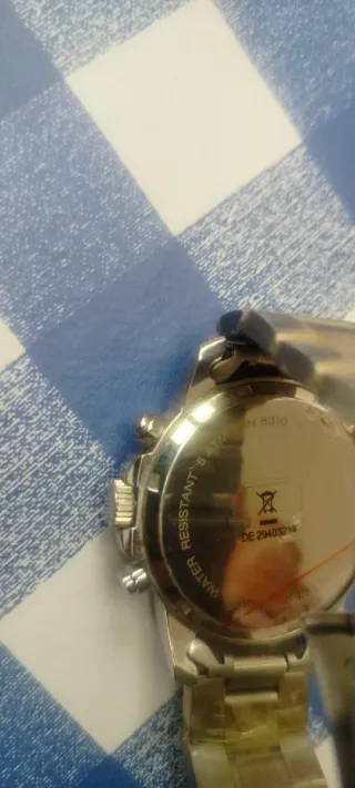 Reloj SATA Cronógrafo Negro/Plateado Nuevo