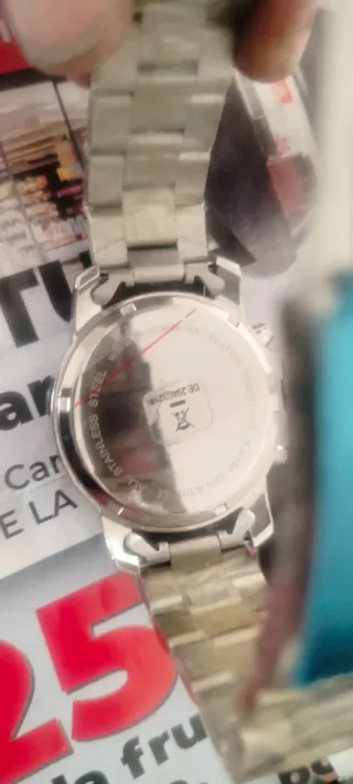 Reloj SATA Cronógrafo Negro/Plateado Nuevo