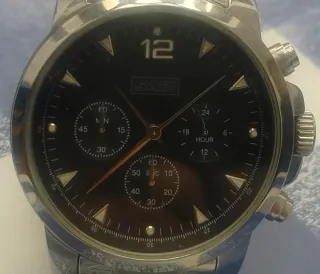 Reloj SATA Cronógrafo Negro/Plateado Nuevo