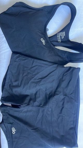 Conjunto deportivo negro talla S