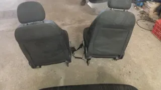 Asientos de coche tela negra