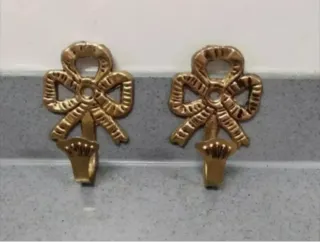 2 Ganchos Decorativos para Cortinas Dorados