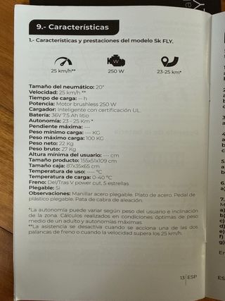 Bicicleta Eléctrica Plegable Negra Urban SK FLY