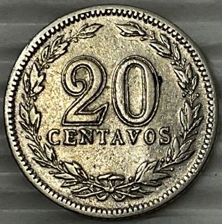 ºoO 20 centavos 1937 - Rep. Argentina