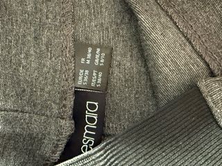 Leggings mujer grises con detalles negros