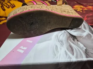 Sandalias de cuña multicolor