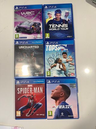 PS4 + 3 Mandos y 6 VideoJuegos