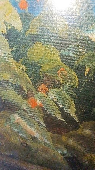 Dipinto olio su tela con cornice dorata