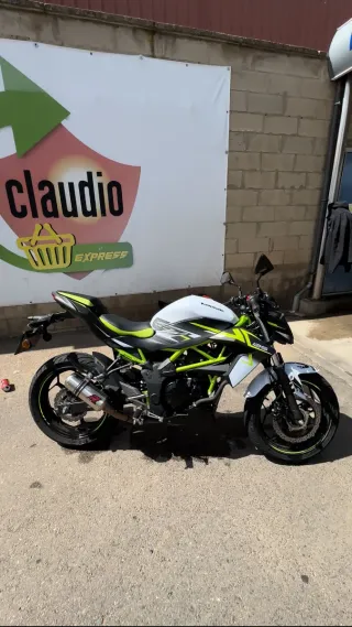 Kawasaki Z125 Blanca y Verde