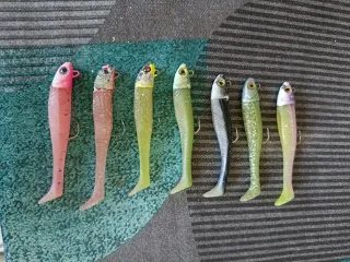 Set 7 señuelos pesca blandos de 15g