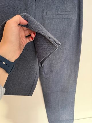Pantalón Zara Mujer Azul Grisáceo