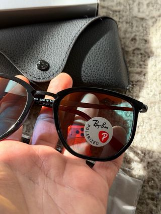 Gafas de Sol Ray-Ban Polarizadas Negras Naranja