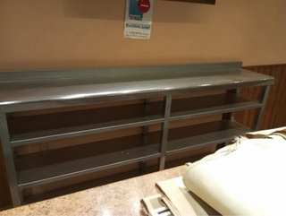 Estantería de bar de acero inoxidable