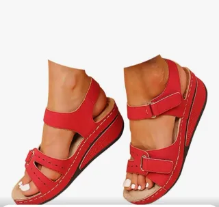 Sandalias Rojas Verano Cómodas
