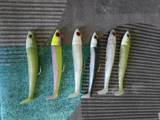 Señuelos de pesca blandos (6 unidades) de 28g