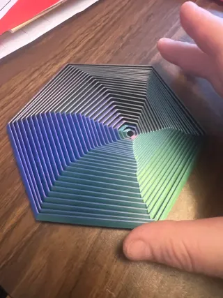 Hexágono Fidget Twist Colorido