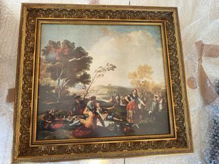 Quadri Classici con Cornice in Legno Dorato Scolpito