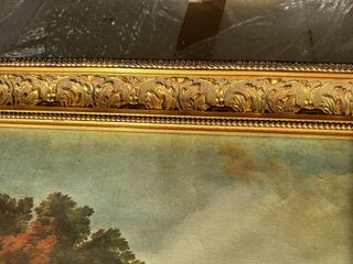 Quadri Classici con Cornice in Legno Dorato Scolpito