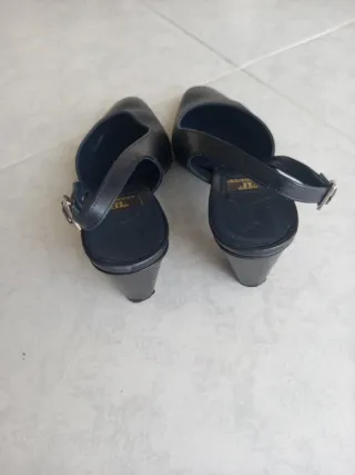 Zapatos de piel azul Farrutx mujer