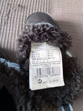 Botas nieve niño talla 24