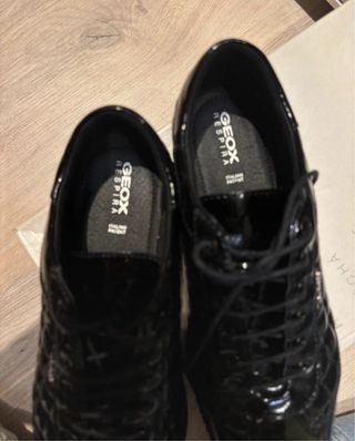 Zapatos Geox Mujer Negros Charol