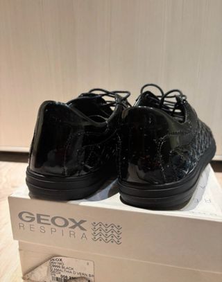 Zapatos Geox Mujer Negros Charol